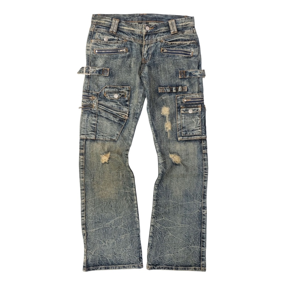 Semantic design distressed mutipocket heavy weigh… - image 1